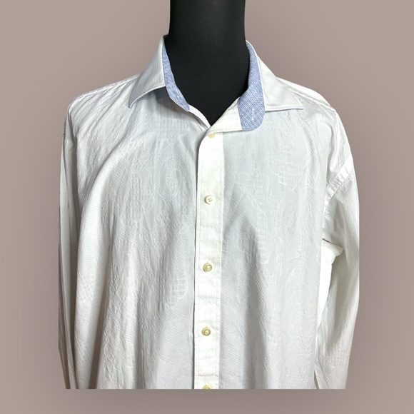 Thomas Dean button down long sleeve shirt, size 2XLT - Picture 2 of 7
